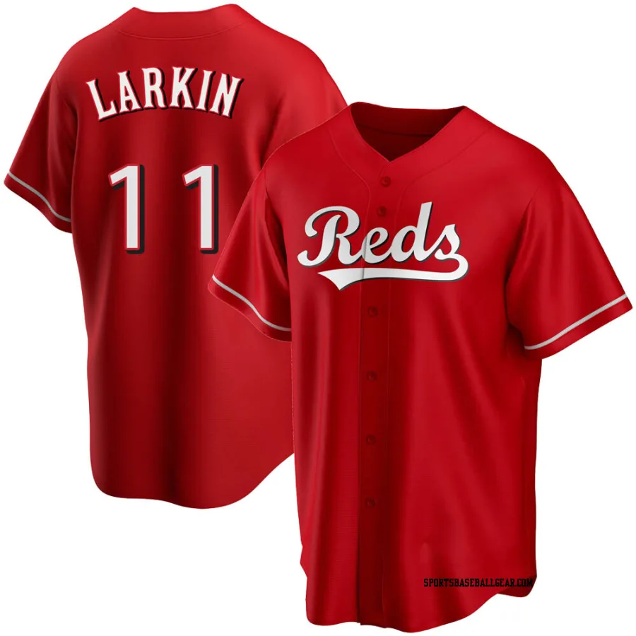 Barry Larkin Men's Cincinnati Reds Red Replica Alternate Jersey