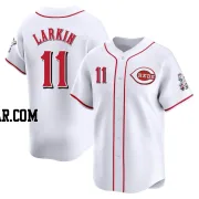 Barry Larkin Men's Cincinnati Reds White Limited Home Jersey