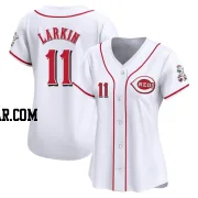 Barry Larkin Women's Cincinnati Reds White Limited Home Jersey