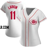 Barry Larkin Women's Cincinnati Reds White Replica Home Jersey