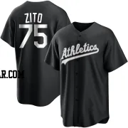 Barry Zito Men's Oakland Athletics Black/White Replica Jersey