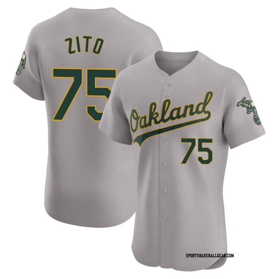 Barry Zito Men's Oakland Athletics Gray Elite Road Jersey