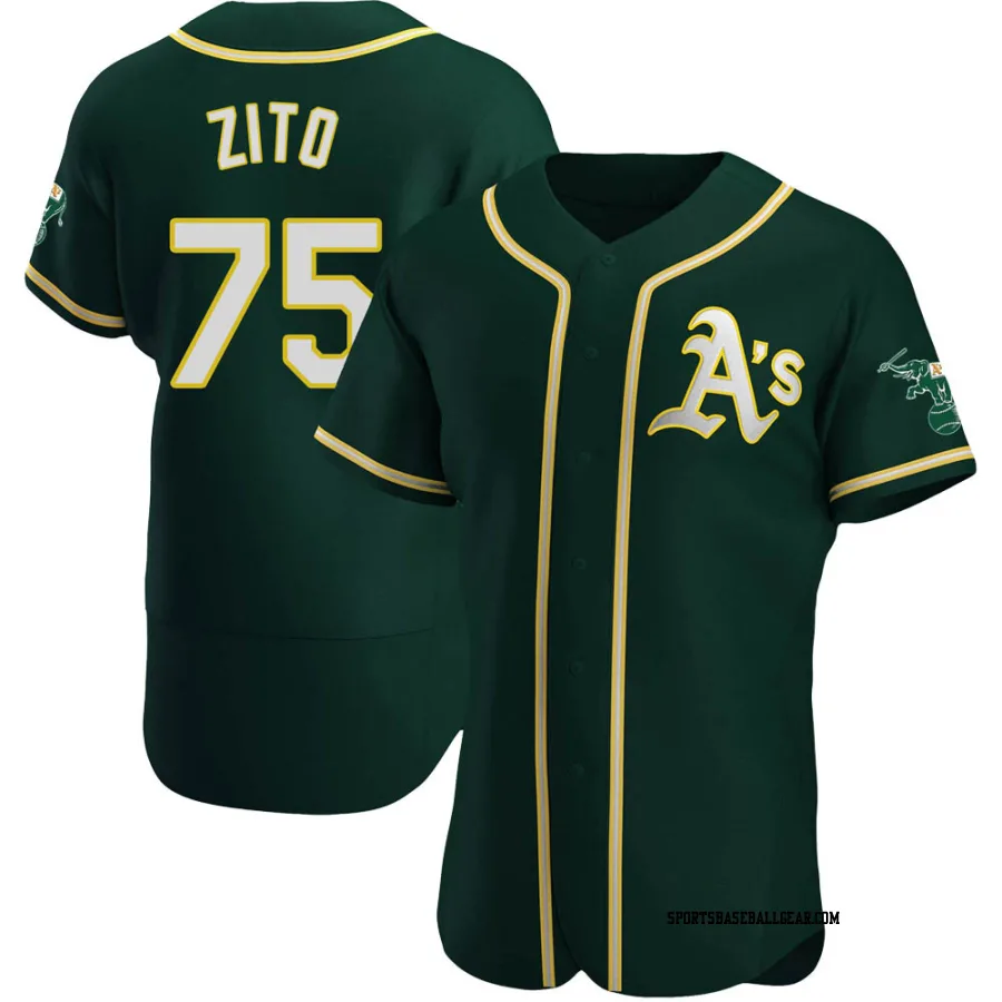 Barry Zito Men's Oakland Athletics Green Authentic Alternate Jersey