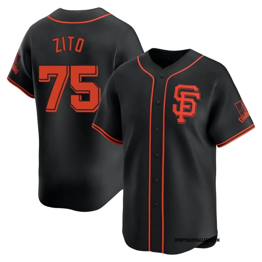 Barry Zito Men's San Francisco Giants Black Limited Alternate Jersey