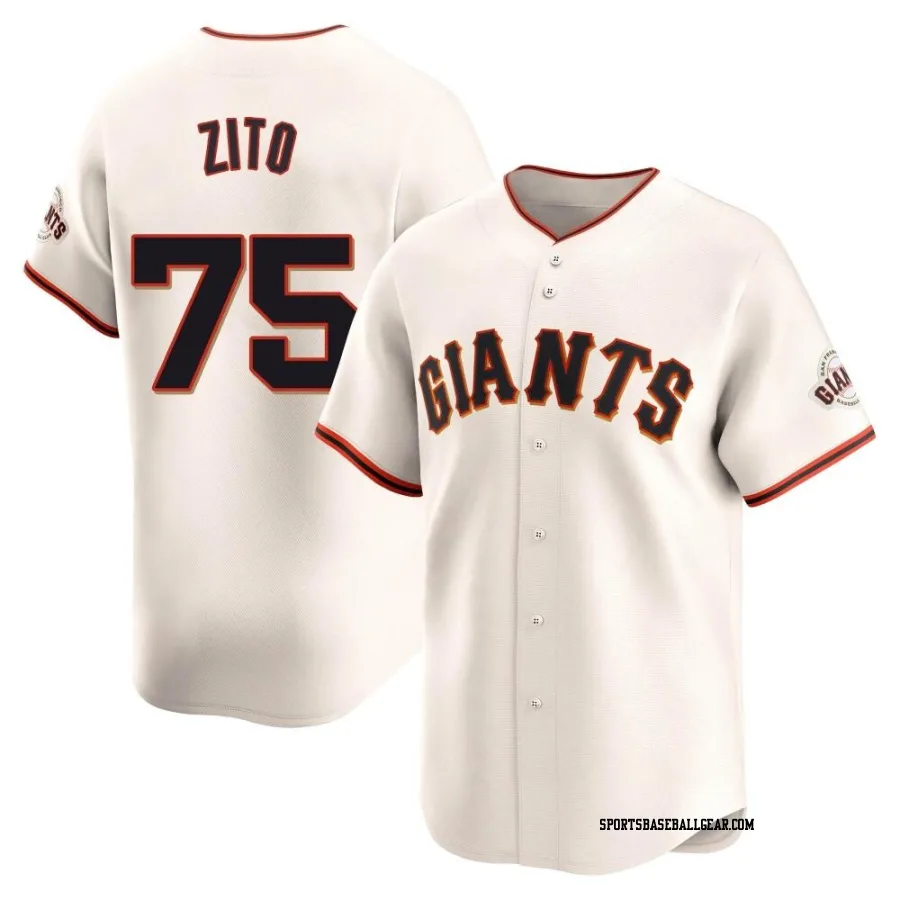 Barry Zito Men's San Francisco Giants Cream Limited Home Jersey