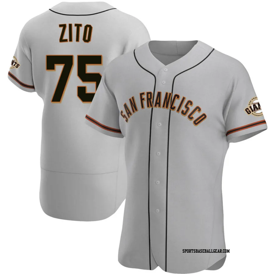 Barry Zito Men's San Francisco Giants Gray Authentic Road Jersey