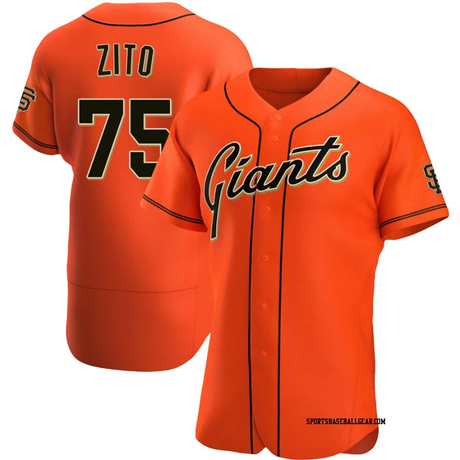 Barry Zito Men's San Francisco Giants Orange Authentic Alternate Jersey