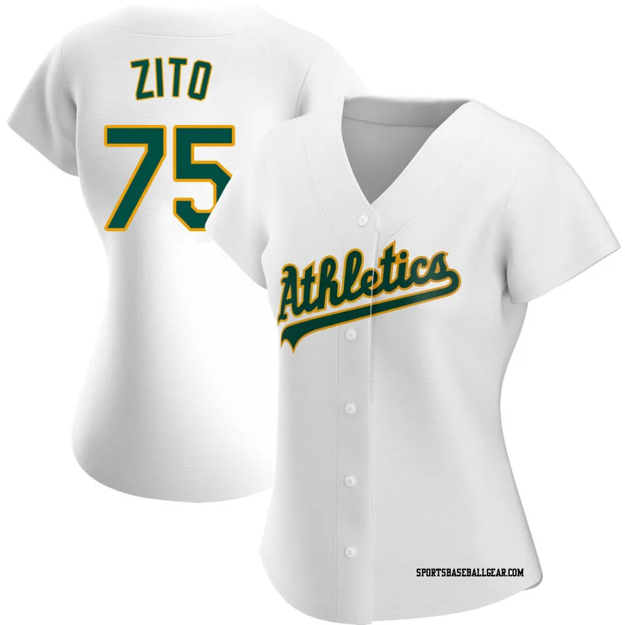 Barry Zito Women's Oakland Athletics White Authentic Home Jersey