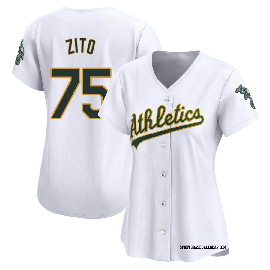 Barry Zito Women's Oakland Athletics White Limited Home Jersey