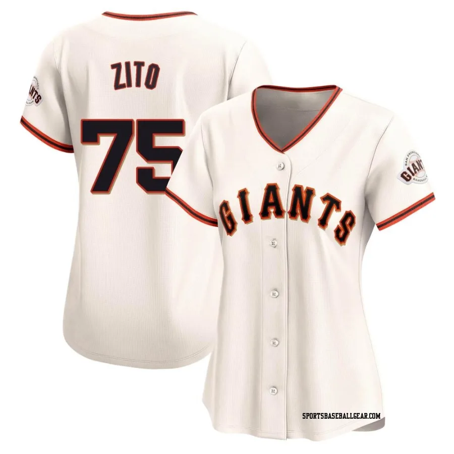 Barry Zito Women's San Francisco Giants Cream Limited Home Jersey