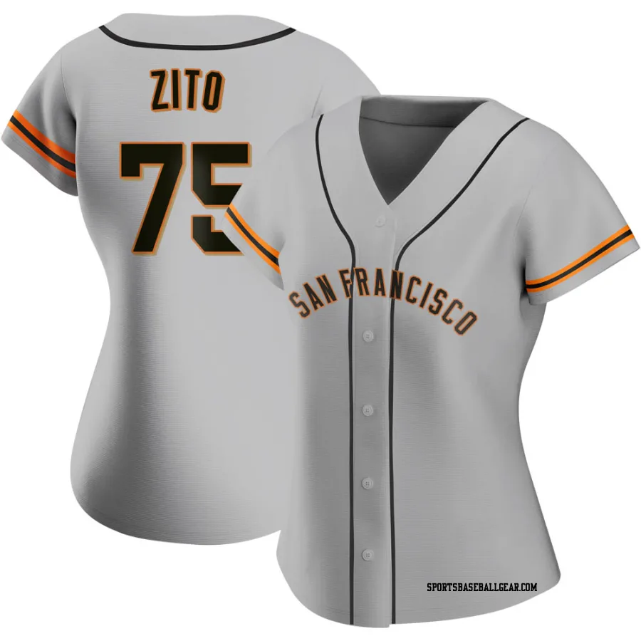 Barry Zito Women's San Francisco Giants Gray Replica Road Jersey