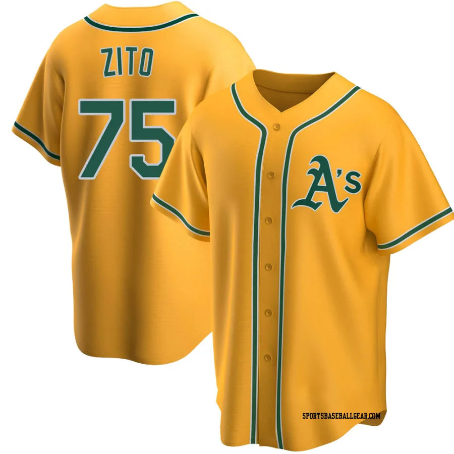 Barry Zito Youth Oakland Athletics Gold Replica Alternate Jersey