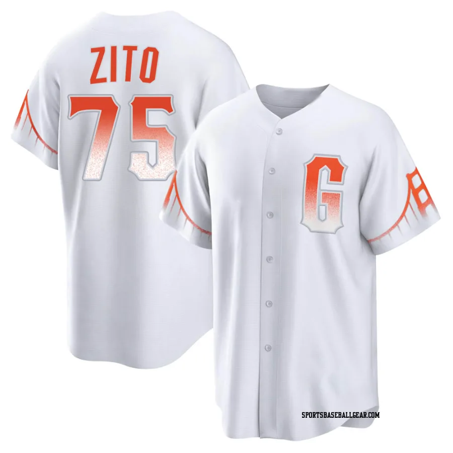 Barry Zito Youth San Francisco Giants White Replica 2021 City Connect Jersey