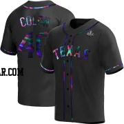 Bartolo Colon Men's Texas Rangers Black Holographic Replica Alternate 2023 World Series Jersey