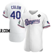 Bartolo Colon Men's Texas Rangers White Authentic Home 2023 World Series Jersey