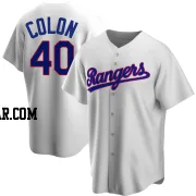 Bartolo Colon Men's Texas Rangers White Replica Home Cooperstown Collection Jersey