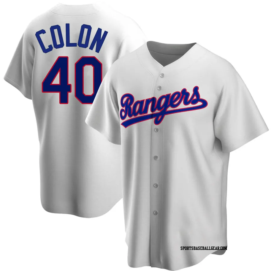 Bartolo Colon Men's Texas Rangers White Replica Home Cooperstown Collection Jersey