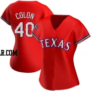 Bartolo Colon Women's Texas Rangers Red Authentic Alternate 2023 World Series Champions Jersey