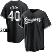 Bartolo Colon Youth Texas Rangers White Replica Black 2023 World Series Champions Jersey