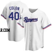 Bartolo Colon Youth Texas Rangers White Replica Home 2023 World Series Champions Jersey