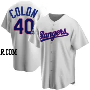 Bartolo Colon Youth Texas Rangers White Replica Home Cooperstown Collection 2023 World Series Champions Jersey