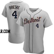 Beau Brieske Men's Detroit Tigers Gray Authentic Road Jersey