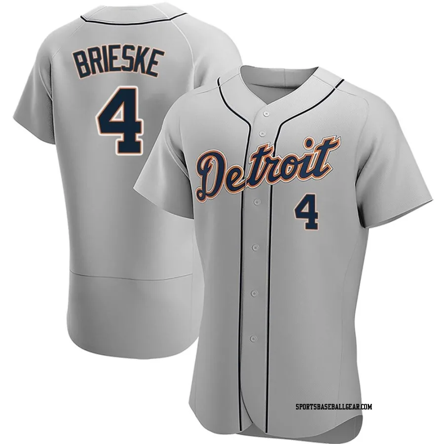 Beau Brieske Men's Detroit Tigers Gray Authentic Road Jersey