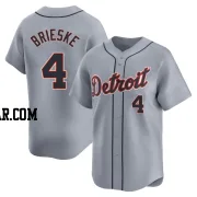 Beau Brieske Men's Detroit Tigers Gray Limited Road Jersey