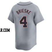 Beau Brieske Men's Detroit Tigers Gray Limited Road Jersey