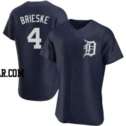 Beau Brieske Men's Detroit Tigers Navy Authentic Alternate Jersey