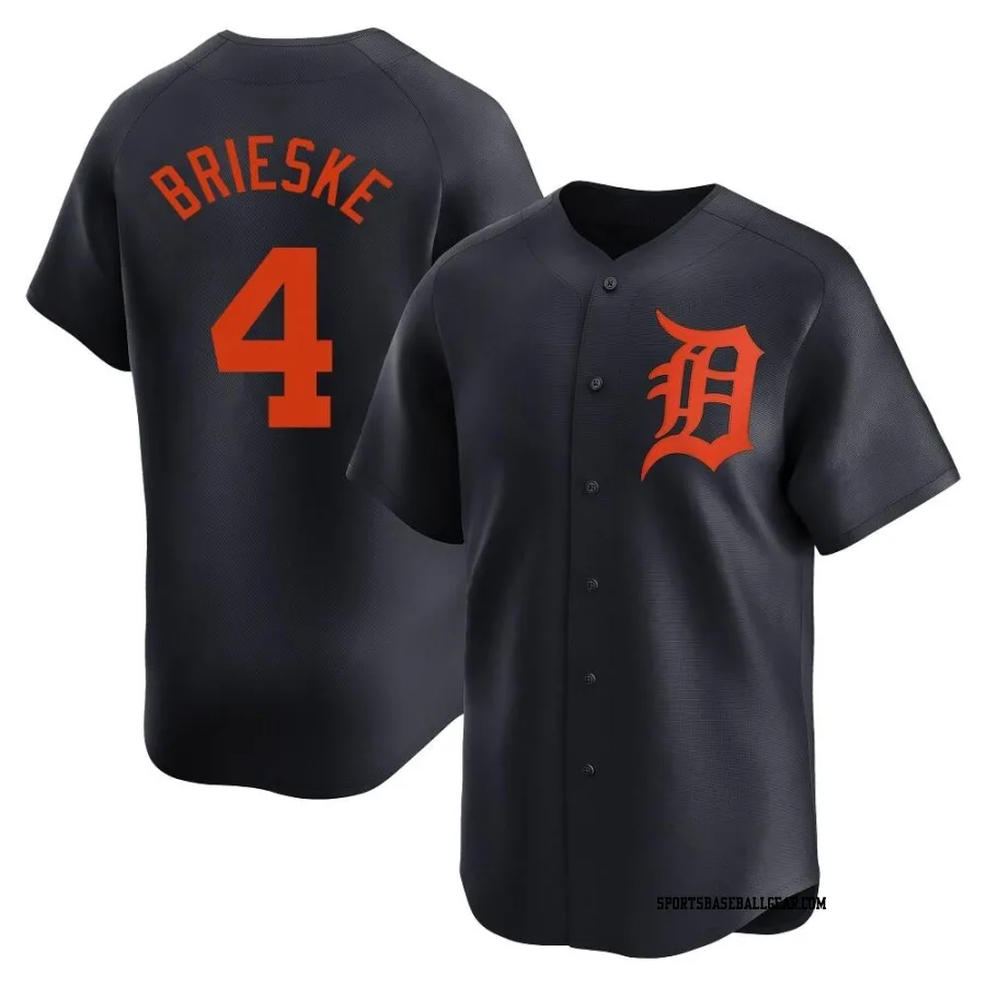 Beau Brieske Men's Detroit Tigers Navy Limited Alternate Jersey