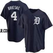 Beau Brieske Men's Detroit Tigers Navy Replica Alternate Jersey