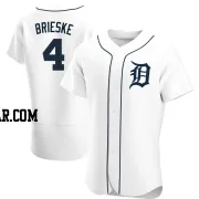 Beau Brieske Men's Detroit Tigers White Authentic Home Jersey