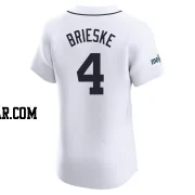 Beau Brieske Men's Detroit Tigers White Elite Home Patch Jersey