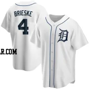 Beau Brieske Men's Detroit Tigers White Replica Home Jersey