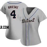 Beau Brieske Women's Detroit Tigers Gray Authentic Road Jersey