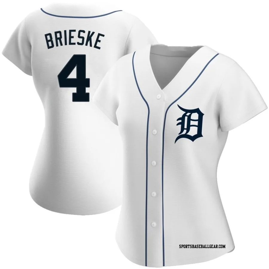 Beau Brieske Women's Detroit Tigers White Replica Home Jersey