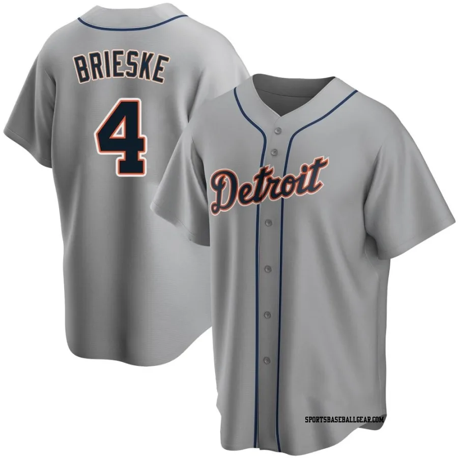 Beau Brieske Youth Detroit Tigers Gray Replica Road Jersey