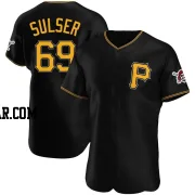 Beau Sulser Men's Pittsburgh Pirates Black Authentic Alternate Jersey