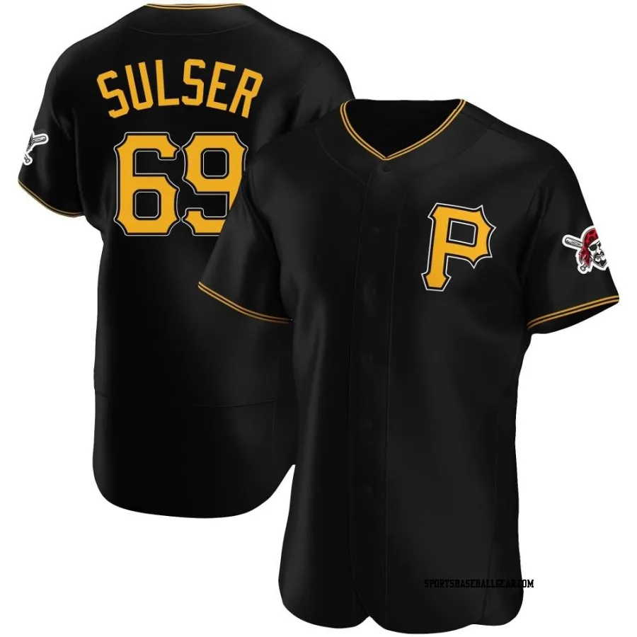 Beau Sulser Men's Pittsburgh Pirates Black Authentic Alternate Jersey