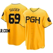 Beau Sulser Men's Pittsburgh Pirates Gold Replica 2023 City Connect Jersey