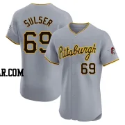 Beau Sulser Men's Pittsburgh Pirates Gray Elite Road Jersey