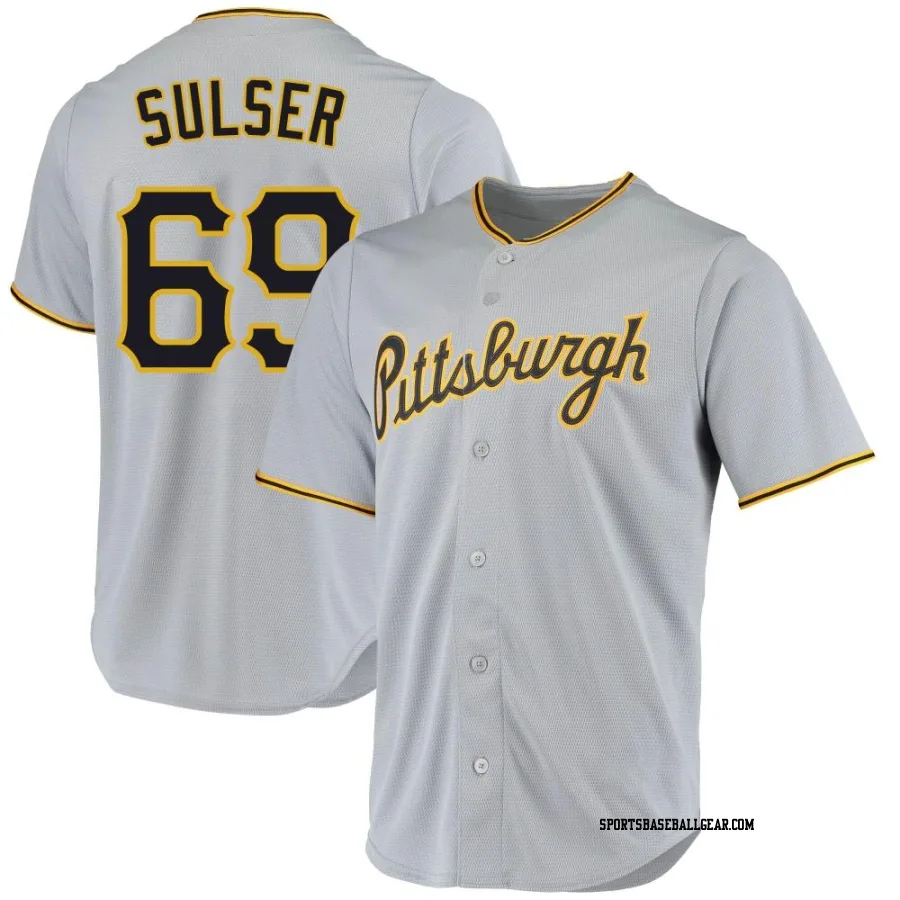 Beau Sulser Men's Pittsburgh Pirates Gray Replica Road Jersey