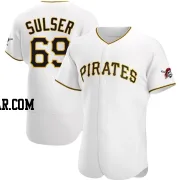 Beau Sulser Men's Pittsburgh Pirates White Authentic Home Jersey