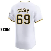 Beau Sulser Men's Pittsburgh Pirates White Elite Home Jersey