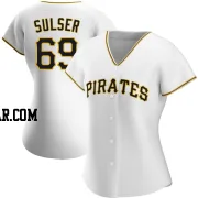 Beau Sulser Women's Pittsburgh Pirates White Replica Home Jersey