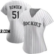 Ben Bowden Women's Colorado Rockies White Authentic Home Jersey