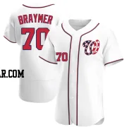 Ben Braymer Men's Washington Nationals White Authentic Alternate Jersey