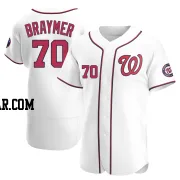 Ben Braymer Men's Washington Nationals White Authentic Home Jersey