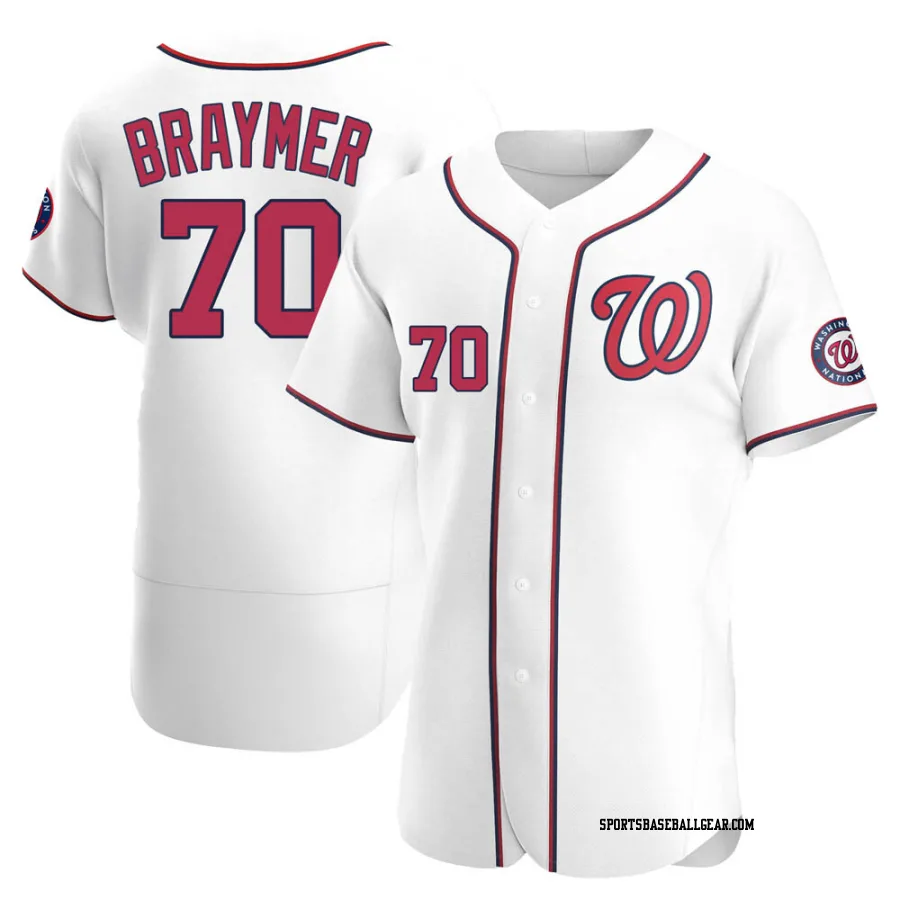 Ben Braymer Men's Washington Nationals White Authentic Home Jersey